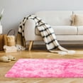 thumbnail image 2 of MerryHome Soft Plush Faux Fur Area Rug 3x5 Feet, Luxury Rectangular Fuzzy Carpet, Pink, 2 of 7