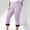 Pink, variant on Plus Size Capri Leggings with Pockets for Women, High Waisted Black Workout Yoga Leggings
