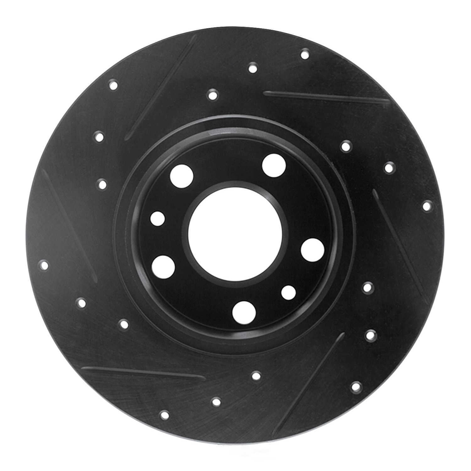 Dynamic Friction Company 633-74036R DFC Brake Rotor - Drilled And Slotted - Black