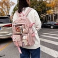 thumbnail image 4 of Bolso de hombro pequeño y fresco de lona retro Ins para mujer, color sólido, 4 of 6