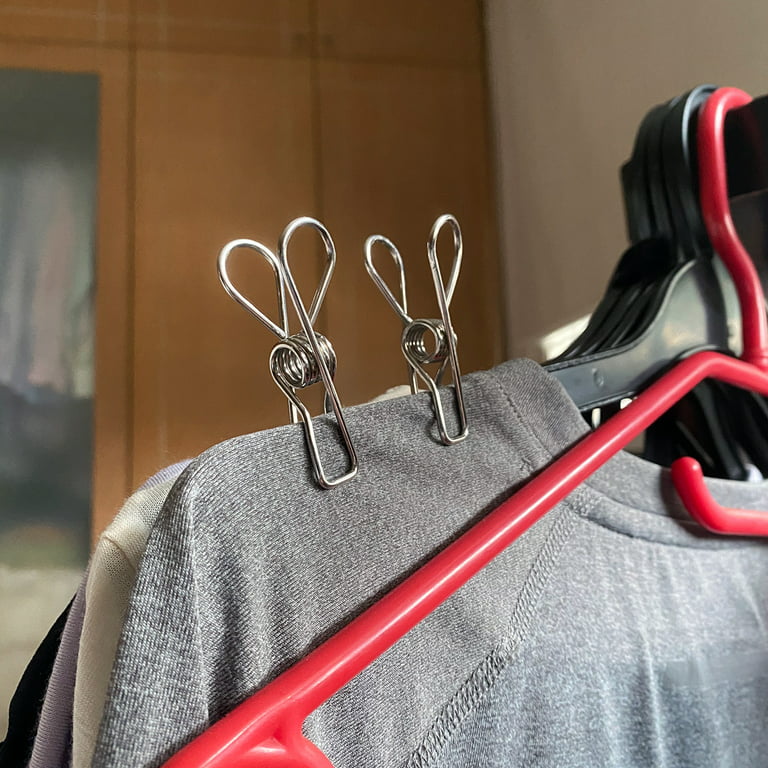 100 Pieces Clothes Hanger Connector Hooks, Hanger Extension Clips