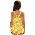 thumbnail image 2 of Xixirimido Black Cat Lemons Yellow Print Girls One Piece Swimsuit with Skirt Modest Sleeveless Swim Dress Featuring Built-in Shorts & UPF 50+ Sun Protection for Beach Pool, 10-11 Years, 2 of 7