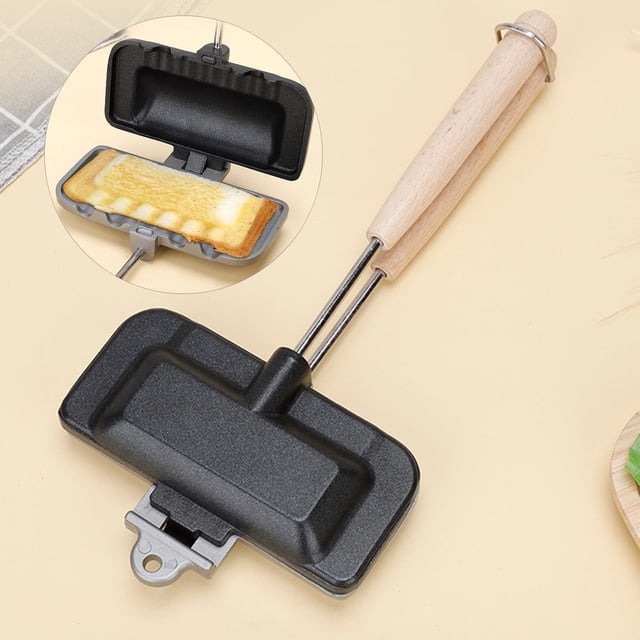 Sandwich Mold Food Grade Double-sided DIY Aluminum Alloy Gas Stove Sandwich Baking Pan Cooking Tool Kitchen Gadget