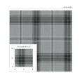 thumbnail image 7 of NextWall Greyscale Manorvale Plaid Peel and Stick Wallpaper - 20.9 in. W. x 18 ft. L. Roll, 7 of 7