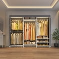 thumbnail image 5 of VIPEK V5LC Garment Rack Heavy Duty Covered Clothes Rack with Dimmable LED Lights Portable Closet Wardrobe, White Rack with Gray Cover, 5 of 9