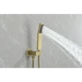thumbnail image 2 of Brushed Gold Shower System, Bathroom 10 Inches Rain Shower Head With Handheld Combo Set, Wall Mounted High Pressure Rainfall Dual Shower Head System, Shower Faucet Set With Valve And Trim A01-01, 2 of 9