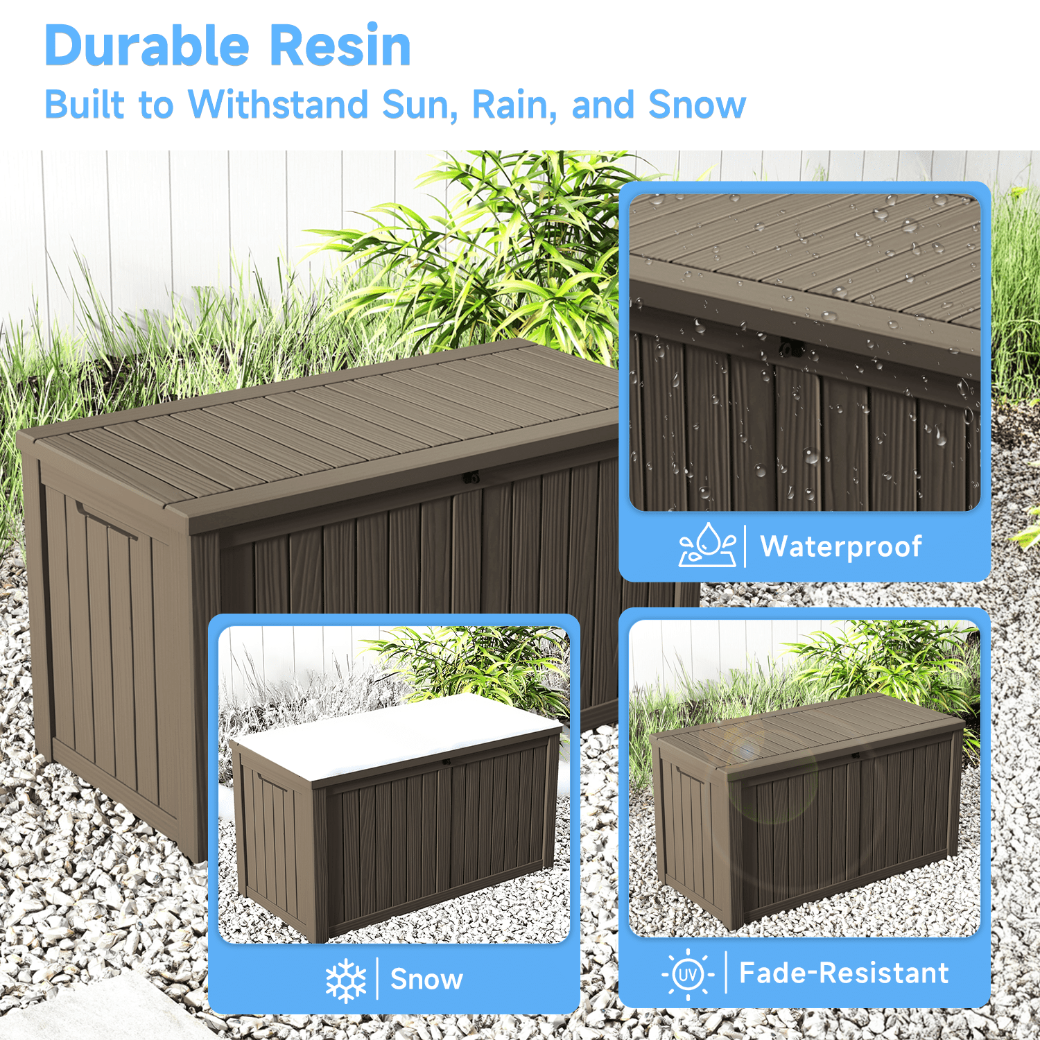 MAYEERTY Outdoor Storage Shed, Tool Storage Room for Outdoor, Removable Shelf