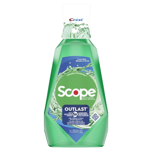 Enjuague bucal Crest Scope Outlast Fresh Mint 1L
