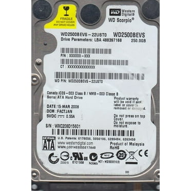 Wd5000aaks-00a7b0, Dcm Hhnnntjmgb, Western Digital 500gb Sata 3.5 Hard 