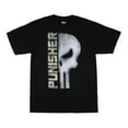 thumbnail image 3 of Marvel Comics Men's Punisher Split Face Design Graphic Print Adult T-Shirt, 3 of 7