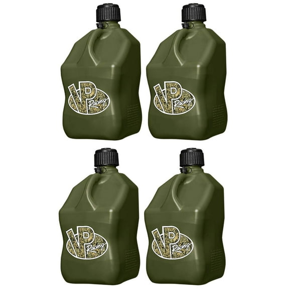 VP Racing Fuels Camo Square Motorsport Utility Container 3842 - Portable Plastic - 5.5 Gal 4 Pack