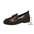 thumbnail image 6 of Brown Females Casual Loafers With Chunky Design For Cold Season Easy To Wear With 1.6 Inch Heel Made From Pu, 6 of 9