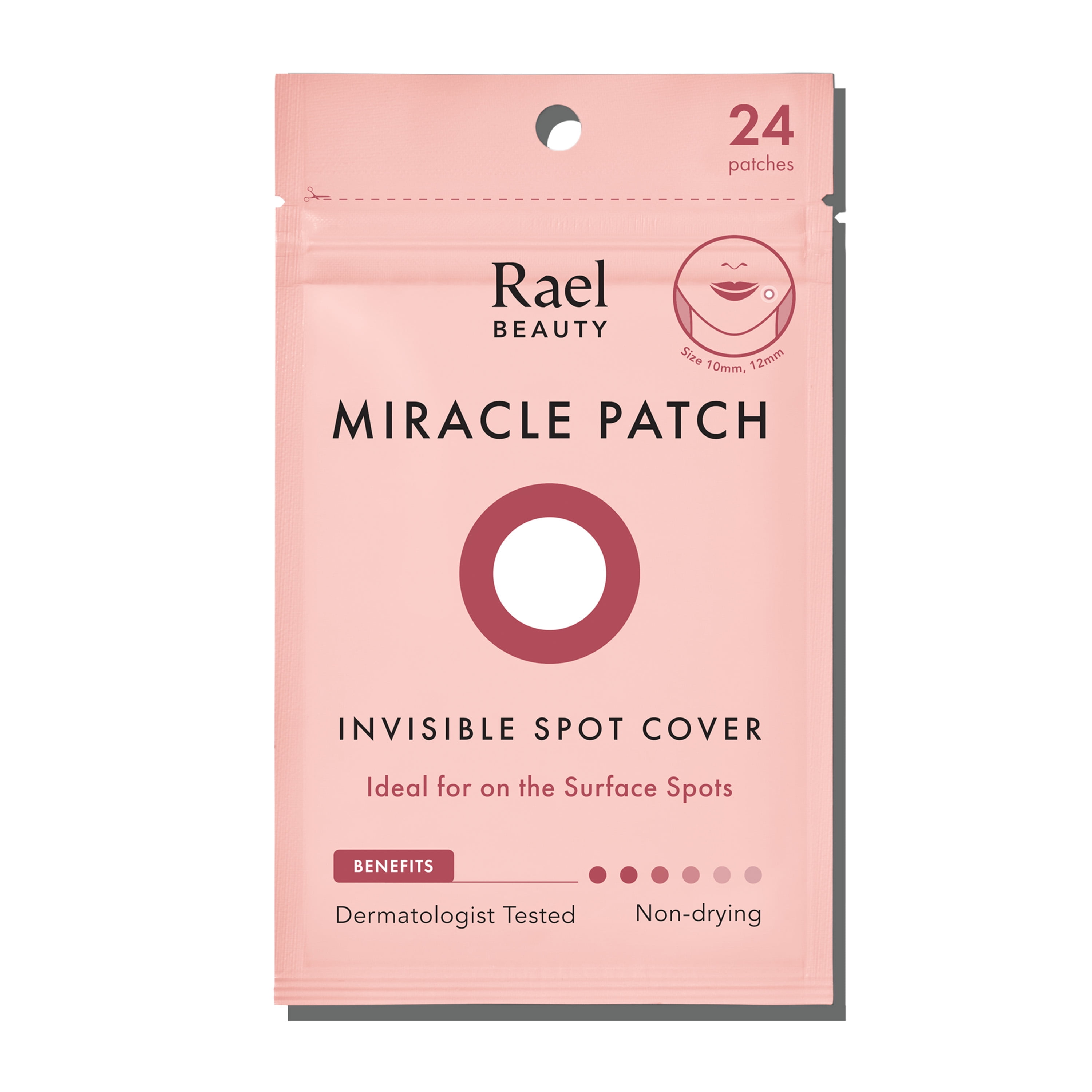 Rael Beauty Miracle Patch Invisible Acne Pimple Treatment, Spot Cover, 24 ct