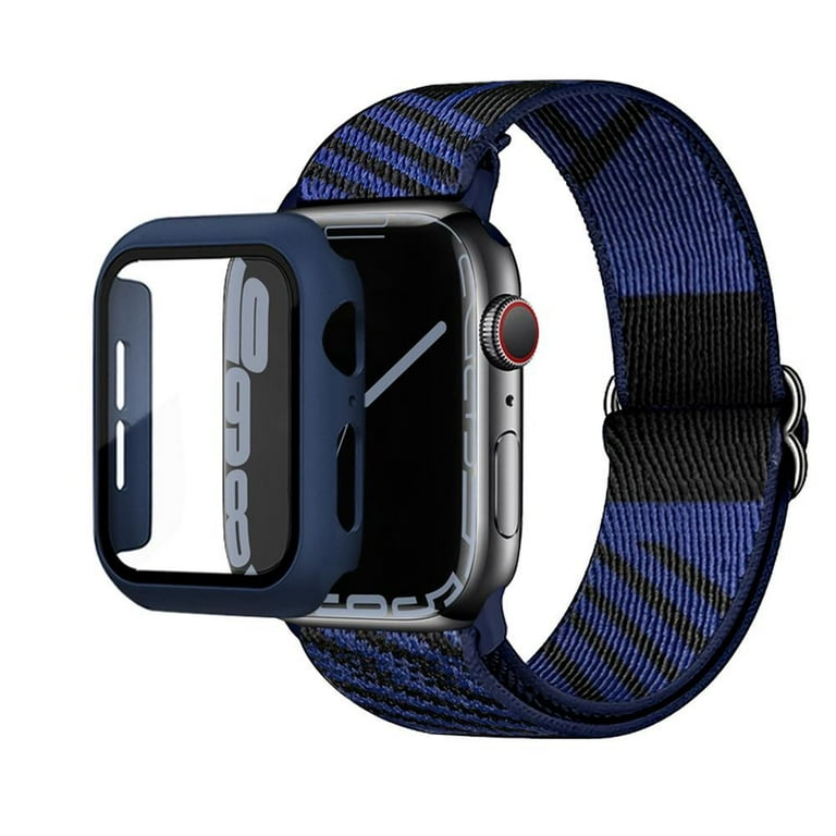 BXUXOHS Sport Loop for Apple Watch Band with Watch Case 45mm 38mm 