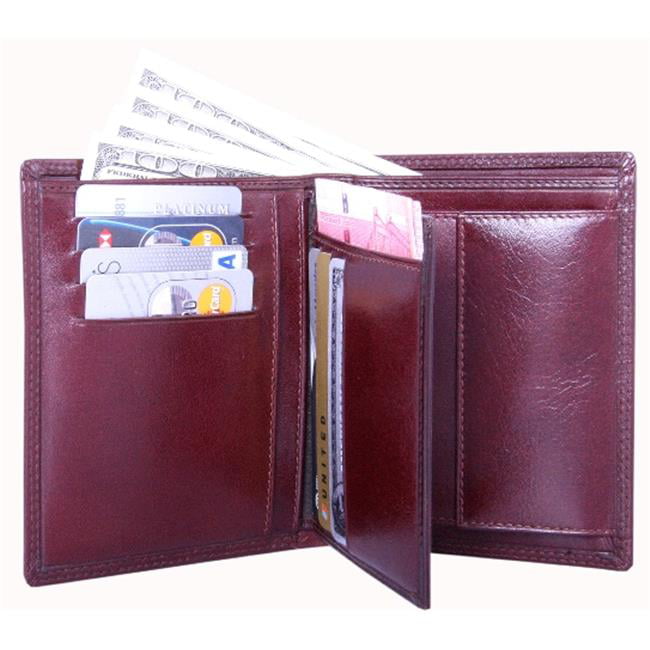 Leatherbay - Double Fold Wallet w/ Detachable ID Window - Walmart.com ...