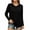 Black, variant on Women's V Neck Long Sleeve Shirts V Neck Casual Solid Fall and Winter Pullover Tops Sport Sweatshirt