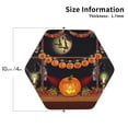 thumbnail image 2 of Fuzoiu Halloween Decoration Print Leather Coasters Set,Drink Coasters Set of 4,for Tabletop Protection, Durable PVC Coasters,Home Décor and Housewarming Gift-Hexagon, 2 of 6