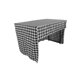thumbnail image 1 of LA Linen - Mantel de salón a cuadros con espalda abierta, 48 x 24 x 30 pulgadas, negro / blanco LA Linen TCcheck_OB_fit_48x24x30_BlackK24, 1 of 1