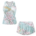 thumbnail image 3 of Xoenoiee Cherry Blossom Marble Print Blouson Women’s Tankini Swimsuits with Shorts Tummy Control Bathing Suits with Side Pockets 2026 2 Piece Swimwear Beachwear, 3XL, 3 of 7