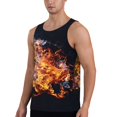 thumbnail image 2 of Fuzoiu Tennis Ball In Fire1 Print Men's Workout Tank Tops,Sleeveless Gym Shirt Quick Dry,Fitness Bodybuilding T-Shirt,Muscle Athletic Workout Tee-4X-Large, 2 of 7