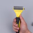 thumbnail image 4 of Dog Comb Dematting Comb Tool Double Sided Teeth Blade Dog Undercoat Rake Comb For Grooming, 4 of 5