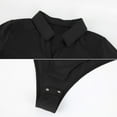 thumbnail image 5 of Vaslanda Women V Neck T Shirts Long Sleeve Bodysuit Tops Casual Collared Leotard, 5 of 6