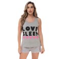 thumbnail image 2 of Just Love 100% Cotton Womens Sleepwear Pajama Set  Breathable, Natural Comfort (Love Sleep - Grey Plaid, 1X), 2 of 3