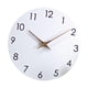 thumbnail image 1 of Reloj de pared silencioso de madera redondo de 10 pulgadas, reloj de pared decorativo. Blanco, 1 of 9