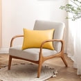 thumbnail image 6 of Btomtd Modern Solid Color Outdoor Waterproof Throw Pillow Cover, 20" x 12" Pillow Covers, 1PC, Cushion Pillow Backrest Case for Sofa or Chair (Mustard Yellow), 6 of 9