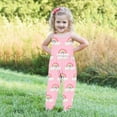 thumbnail image 2 of Penkiiy Toddler Girls Kids Printing Jumpsuit Playsuit Strap Romper Summer Outfits Clothes 3-4 Years Multicolor, 2 of 5