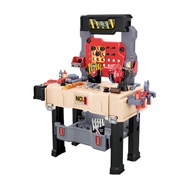 Ounissouiy Kit de herramientas de taladro de simulación portátil y fácil para niños, herramienta de reparación de simulación para niños, juegos de muebles de juego 8035A amarillo 1.75kg