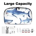 thumbnail image 3 of Shark Waterproof Oxford Cloth Storage Pouch Cable Organizer Cord Organizer Travel Small Bag 5.9x9.44x3.14 in, 3 of 6