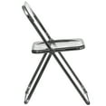 thumbnail image 6 of Acrylic Folding Party Transparent Chair with Double Hinged Back | Indoor Outdoor Portable Commercial Seat with Silver Metal Frame for Home, Office, Wedding Party, Picnic, and Kitchen Dining (Grey), 6 of 9
