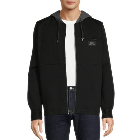 Tony Hawk Men's Stretch Twill Hooded Shacket