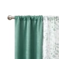 thumbnail image 3 of Mainstays Metallic Blackout Window Curtains Panel Set, Green Sage, 27.5" W x 84" L, 3 of 7