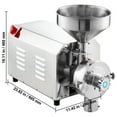 thumbnail image 3 of VEVOR Soybean Grinder Commercial Grinding Machine for Spices 2200W Corn Mill Grinder 50 KG/H Stainless Steel Corn Grinder Industrial Flour Milling Machine Not For Wet/Oily Grain, 3 of 9