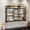 B-black, variant on 39 Inch Metal Wall Mounted Wine Rack, 3 Tier Bar Shelves with Glass Holder, Large Capacity Modern Liquor Shelves for Home Bar, Dining Room & Kitchen, Black