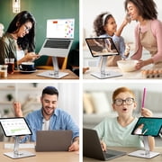 Laptop Stand for Desk Adjustable Portable Stable Laptop Holde Notebook Compatible with MacBook Air/Pro,for Dell, for HP, for ASUS Vertical Stand, Laptops from 10-17in,Silver