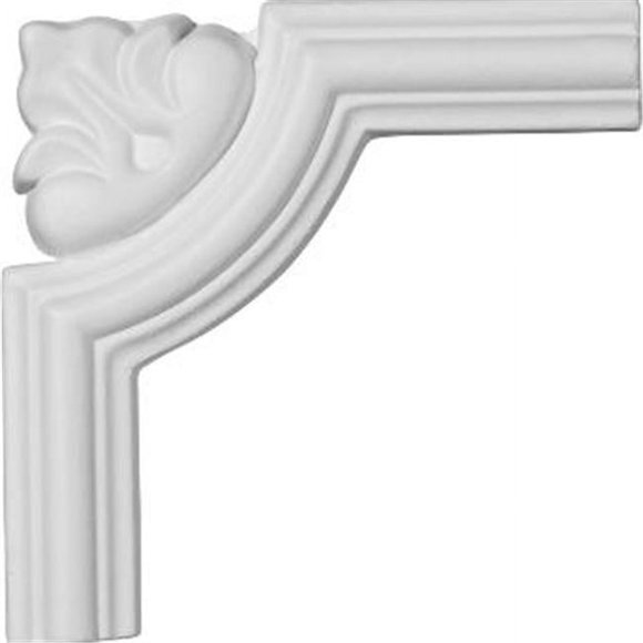 Ekena Millwork PML04X04BR 4.12 In. H X 4.12 In. W, Architectural Bradford Leaf Panel Moulding Corner