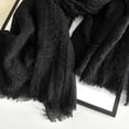 thumbnail image 4 of Vinsonshop Lightweight Summer Scarf Light Shawl Wrap Linen Feel Scarves for Men and Women Black, 4 of 5