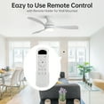 thumbnail image 3 of Sofucor 52" Modern Ceiling Fans with Light and Remote Control, 3 Blades with Reverse Airflow, White, 3 of 11