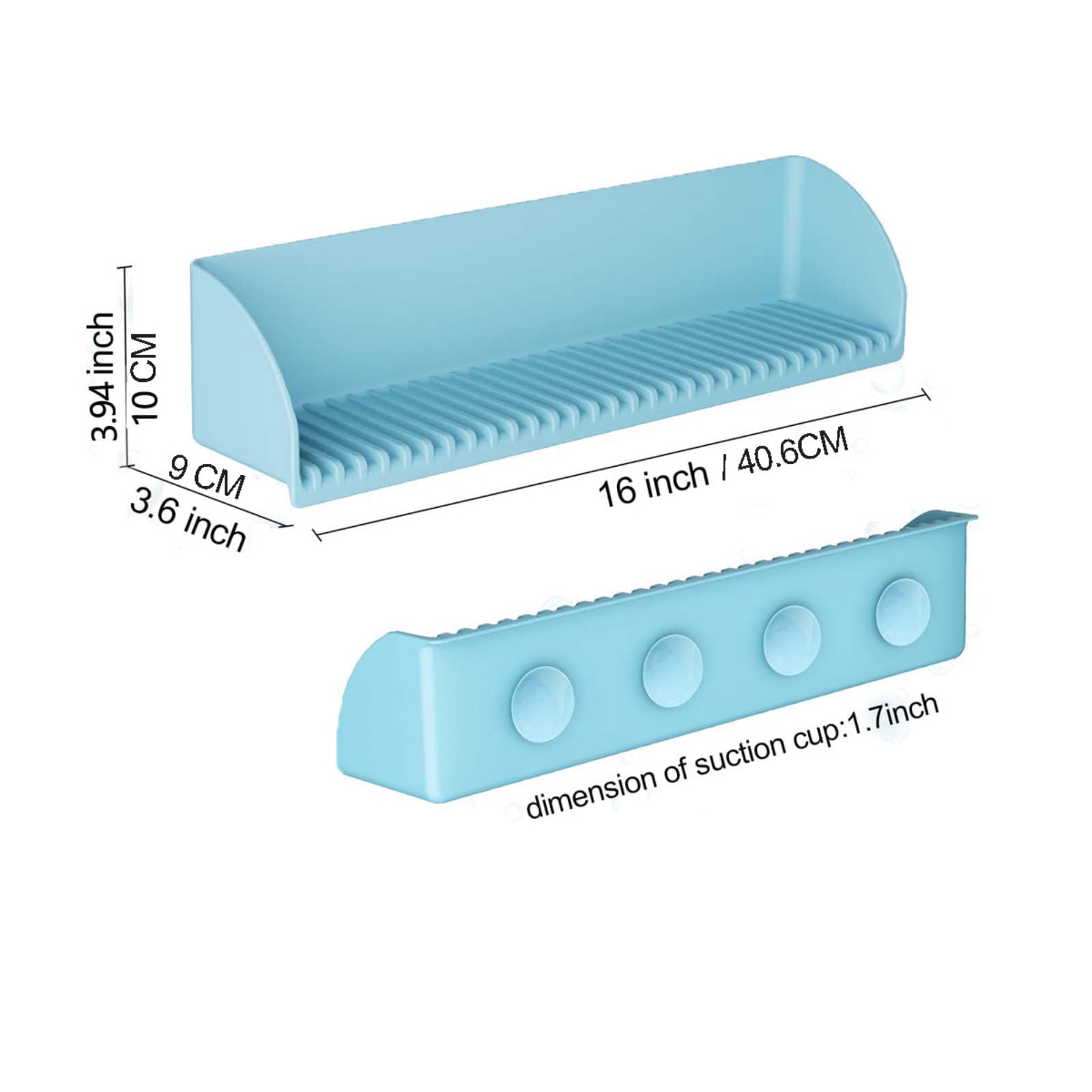 Silicone Bathtub Toy Storage Rack with Strong Suction Cups - Bathroom Guard & Non-Slip Mat for Kids' Bath Toys, Organizer Basket