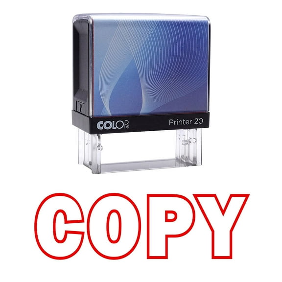 COPY Self Inking Rubber Stamp Small Red Ink Office Stock Stamp Colop Mini Stamper