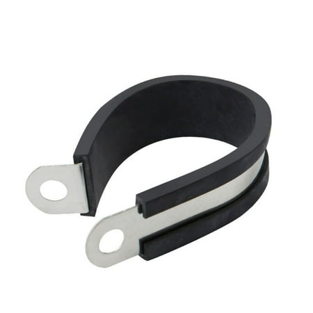 

High quality Hardware Electrical Fittings R-type Durable Metal Wiring Hose Clamp Cable Fasteners Pipe Mounting Fix Bracket Rubber Lined Clips 26MM