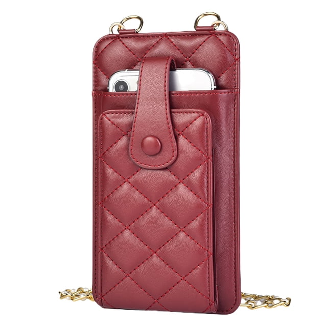 Bolso vertical para teléfono móvil mini bandolera de hombro Cartera para teléfono móvil Lady -PU