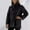 hwj# Black6, variant on Huowey Women Stylish Jacket Long Sleeve Turndown Collar Wool Coat Short Overcoat Winter Thick Warm Loose Fit Relaxed Casual Outwear,Black,L