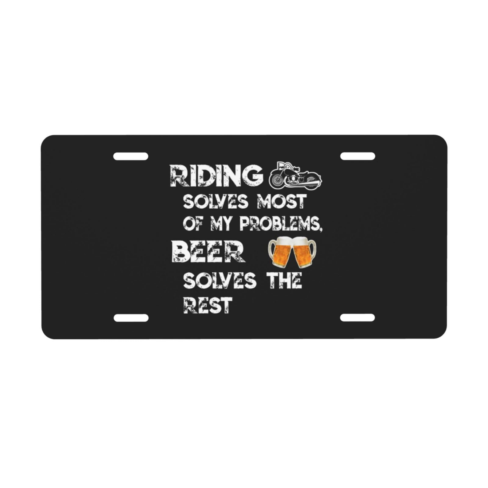 Riding Solves Most Of My Problems Beer License Plate Decorative Car ...