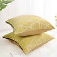 thumbnail image 2 of Unique Bargains 2-Pack Stylish Decorative Throw Pillow Cover 18" x 18" Yellow, 2 of 7