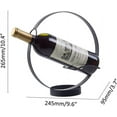 thumbnail image 2 of Metal Single Tabletop Wine Rack – Freestanding Countertop Decorative Wine Bottle Holder, Unique Wine Gifts and Accessories for Wine Lovers (Black), 2 of 6