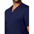 thumbnail image 3 of Adar Universal Unisex Scrubs - V-Neck Tunic Scrub Top - 601 - Navy - 2X, 3 of 7